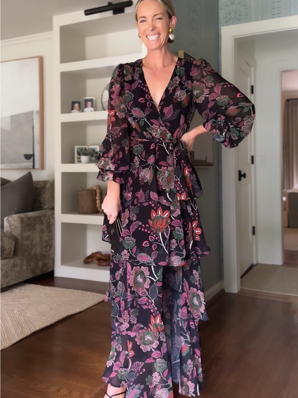 Anthropologie Hutch Long-Sleeve V-Neck Wrap Maxi Dress – Size 1X – Sold Out - Picture 6 of 16